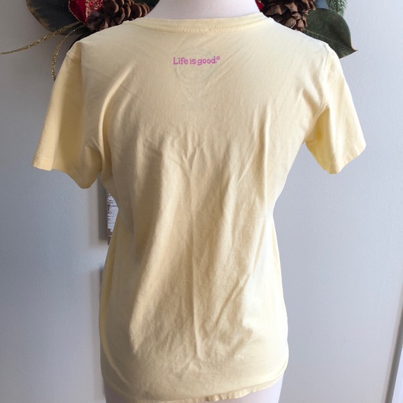 Life is good tee yellow flip-flop design small - Picture 4 of 6